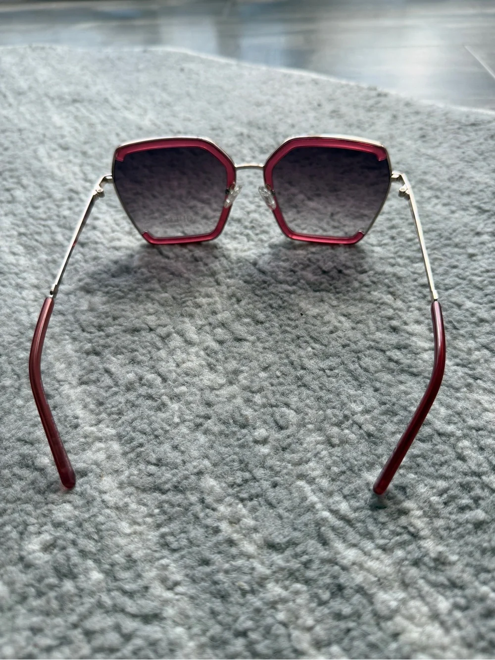 Guess Women’s Sunglasses GF0418/S 69T 58-20-15’3 Gold Rectangular Frame